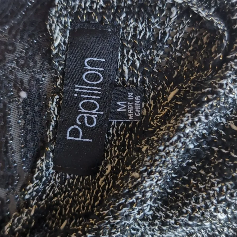 Be Somebody's Angel-Papillon Woven Sweater Sequin Angel Wings On Your Back SizeM